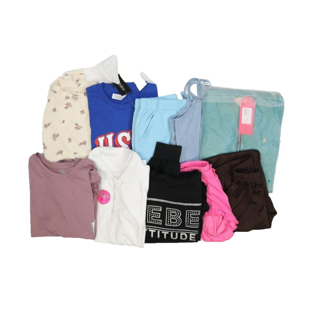 Wholesale Bulk Lot Of 10 Girls Size Large 10/12 Mixed Season Tops Bottoms